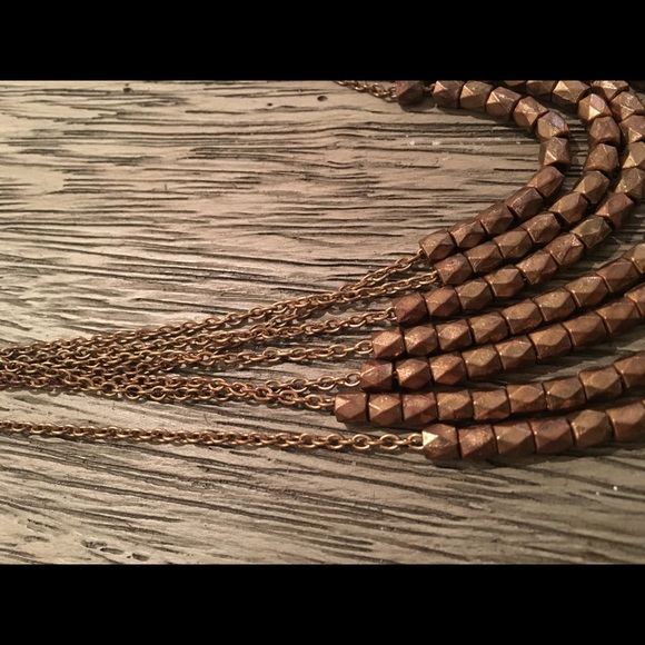 New Anthropologie Copper layer Necklace in gift bag - Picture 5 of 8
